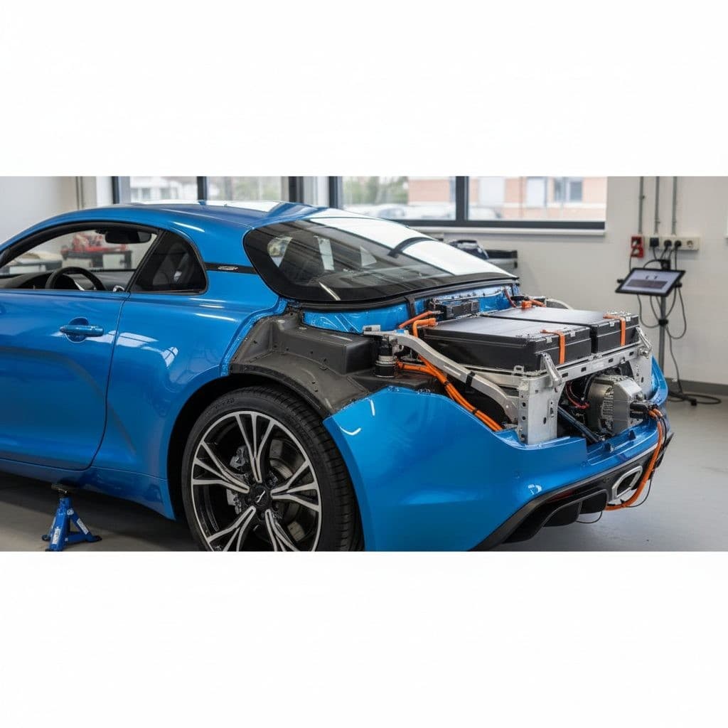 Bateria dividida no Alpine A110 elétrico: como a engenharia recria a sensação de carro de motor central